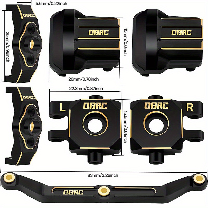 Upgrade 1 18 Rc Crawler Heavy Brass Blocks Knuckle Caster Blocks C