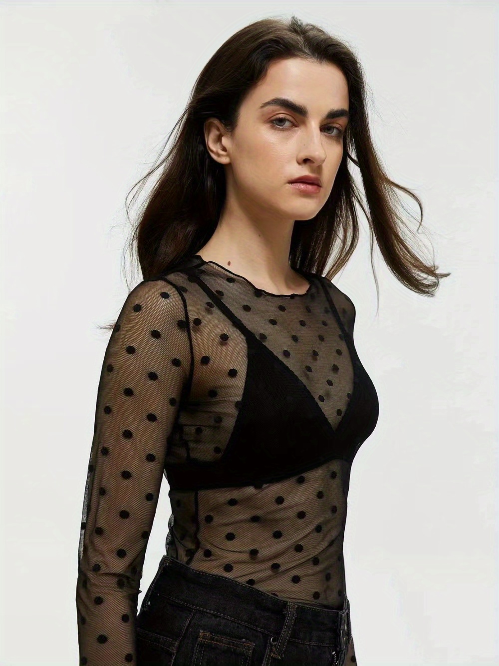 トップス MELT THE LADY sheer cover tops black EDIKTED Lace-Up Sheer Mesh Top | Nordstrom