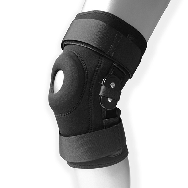 Adjustable Knee Brace Patella Protector Alloy Hinge Motion Stabilizer ...