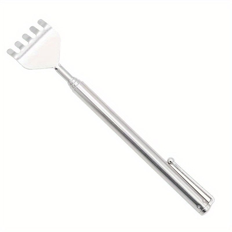 Extendable Back Scratcher, Stainless Steel Telescopic Anti-Itch Claw, Metal & PVC, Unscented, Elderly Health Care Massage Tool