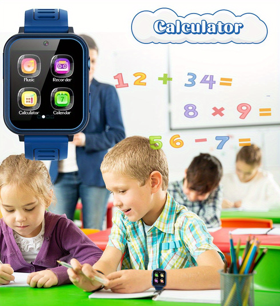 Smartwatch Bambini Orologio Digitale Touch Screen Con Telecamera Supporto  Gioco Pedometro Calcolatrice Sveglie Cronometro Regalo di compleanno per  bambini Regalo di Natale(10 Giochi di Puzzle), Prezzi e Offerte