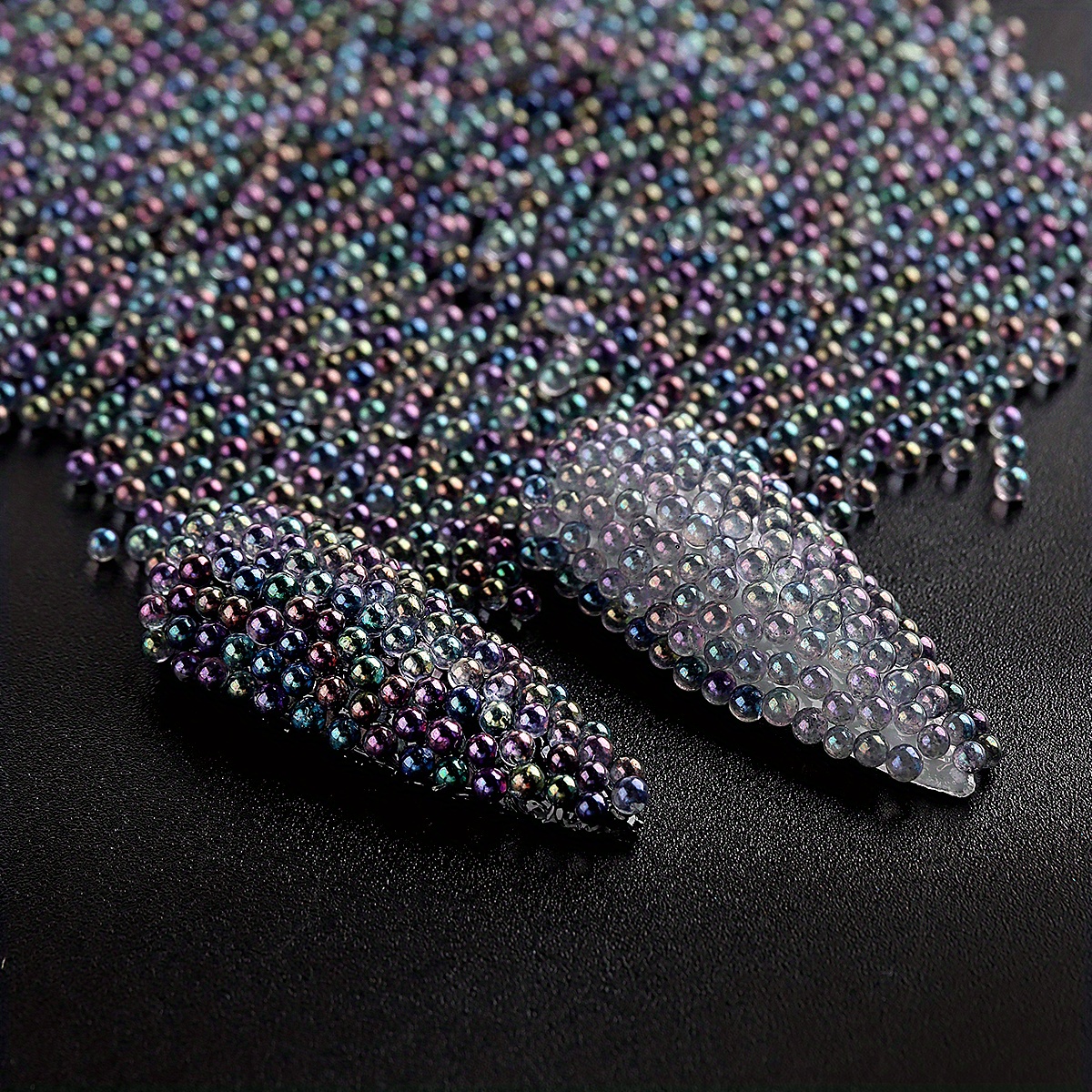 Reflective Caviar Crystals For Nails Micro Pixie Beads Nail Art Rhinestones  Holographic Strass Stones Kawaii Accessories GLYZL - AliExpress