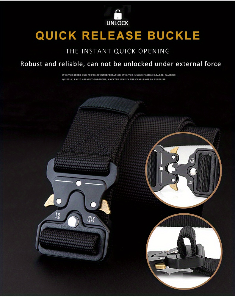Cinturón táctico ajustable para hombres al aire libre cinturón de batalla  ejército combate Paintball cinturones de cintura acolchados XianweiShao  8390613907622