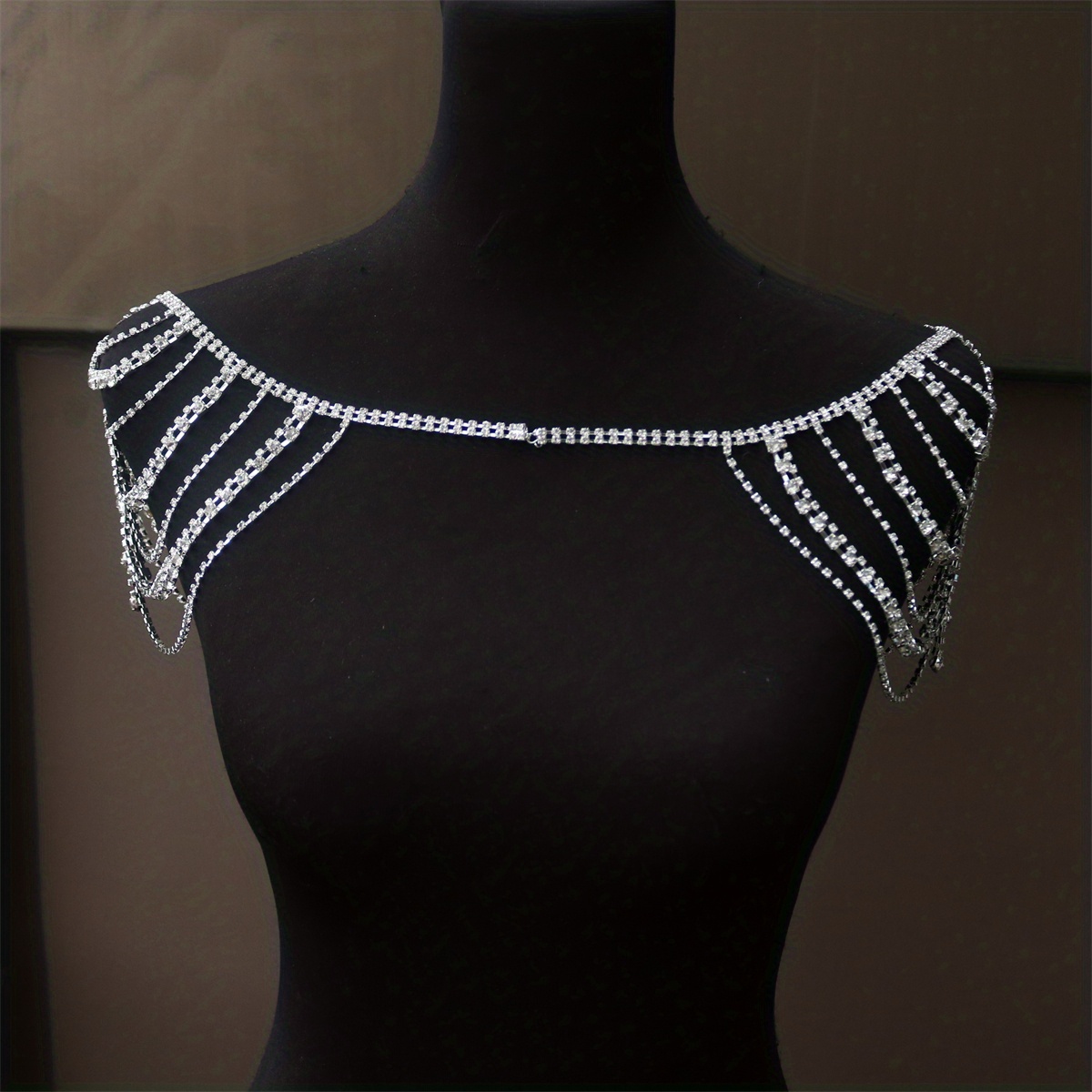 fashionable multi layer water diamond tassel shoulder chain for hot     parties   a touch of   to the bridal look   details 1