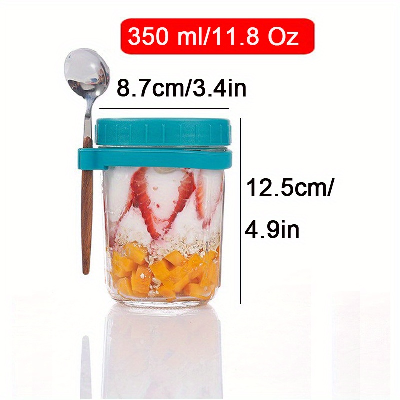 14oz/400ml Clear Glass Food Storage Containers Set Airtight Food Jars with  Bamboo Wooden Lids Kitchen Canisters For Sugar, Candy, Cookie, Rice and