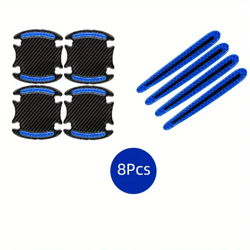 4 Adesivi Protettivi In Fibra Di Carbonio Per Maniglie Auto - Antigraffio E Anticollisione - Foto 7