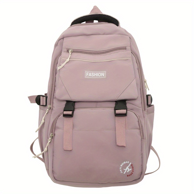Large Capacity Preppy Backpack, School Laptop BookBag