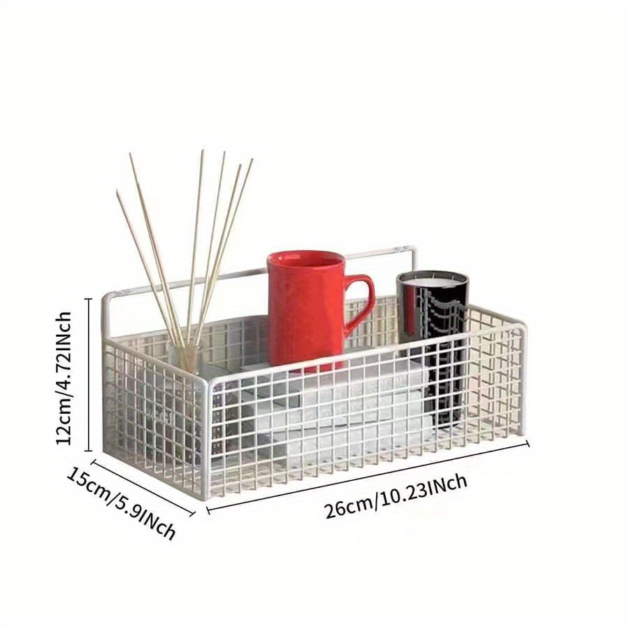Wall Mounted Bathroom Storage Rack Shower Caddy Basket Organizer