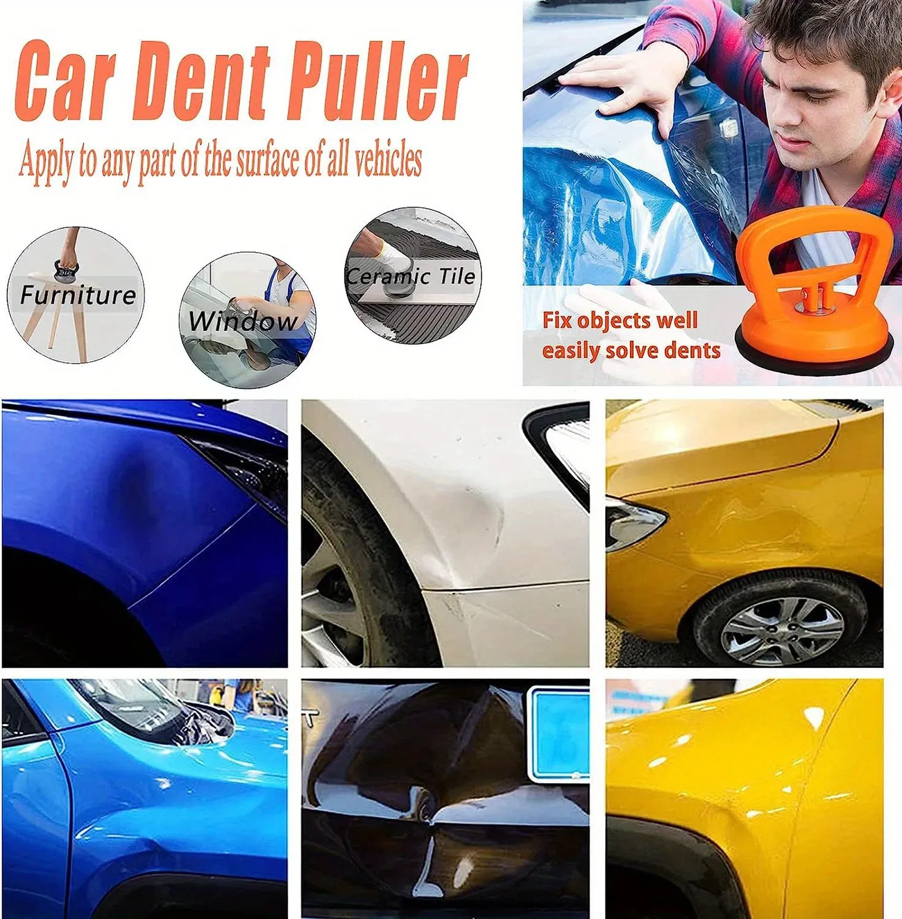 Powerful Car Dent Puller, Car Dent Removal Kit, Dent Remover Tool