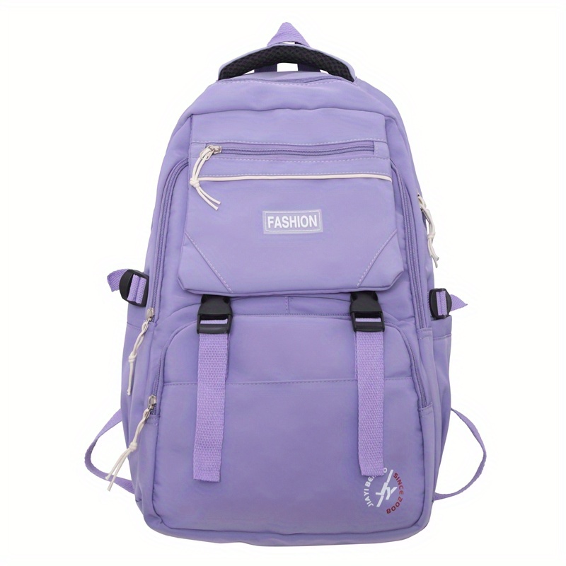 Large Capacity Preppy Backpack, School Laptop BookBag