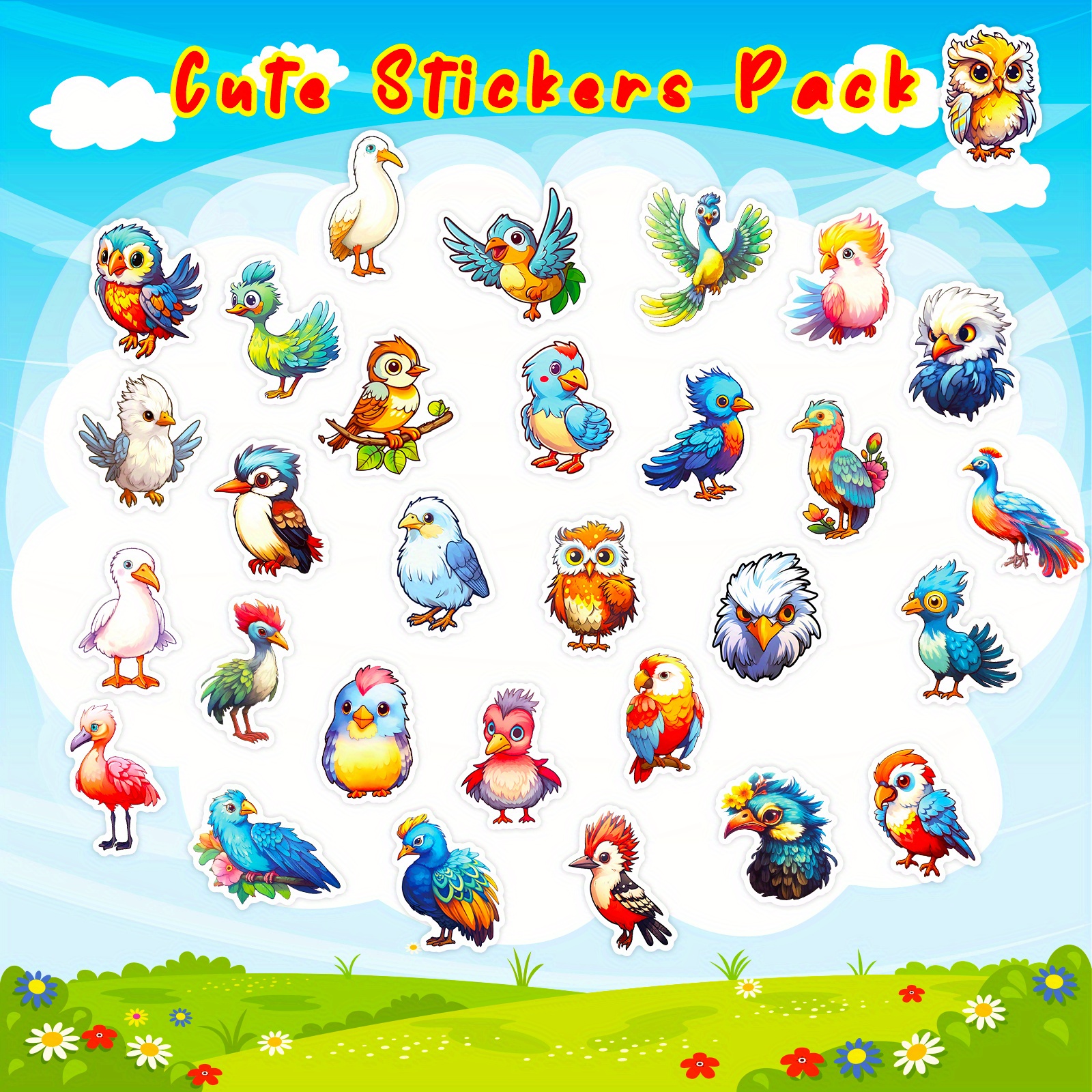 Bird Stickers, Stickers for Kids