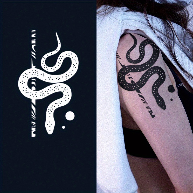 Long lasting Temporary Tattoo Dark Snake Big Wings Temu Ireland