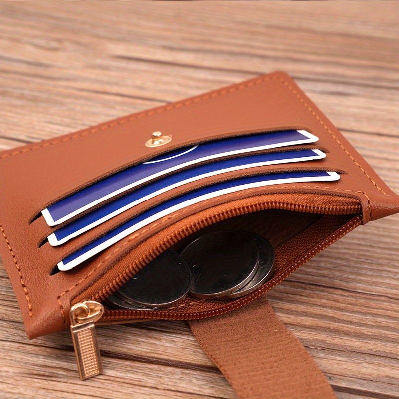 Men's Card Holder Minimalist Id Card Credit Card Holder Bank Card Holder  Coin Cash Purse - Temu