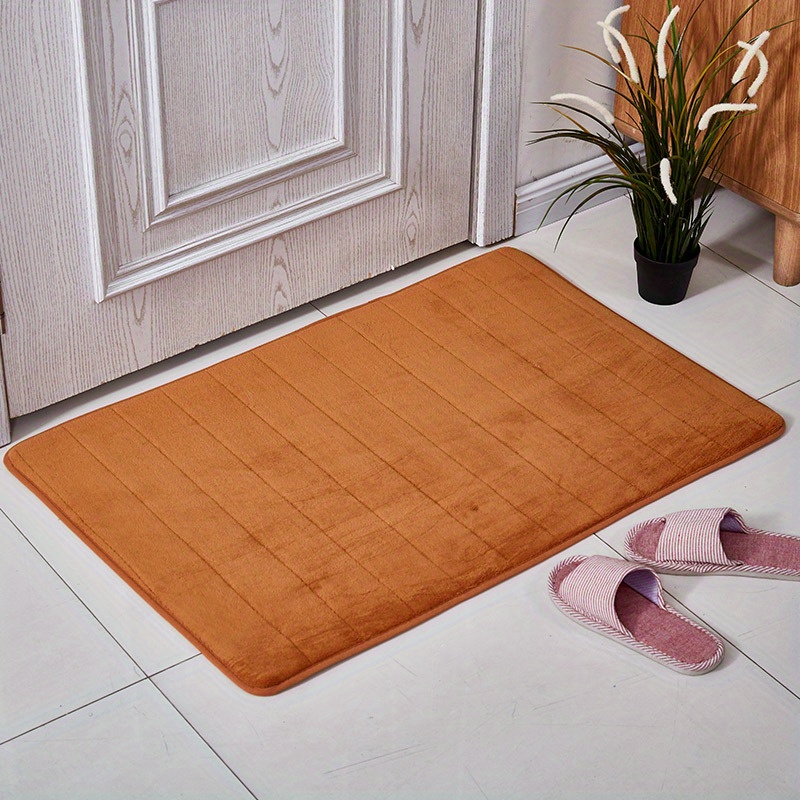 Solid Coral Sponge Water Absorbent Bathroom Mat Non Slip - Temu