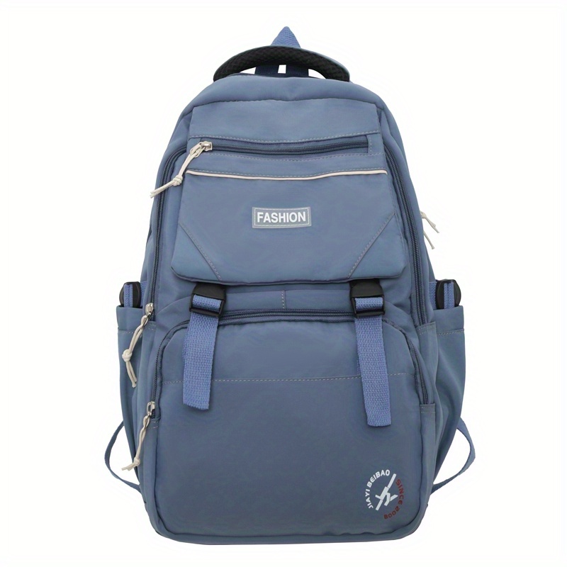 Large Capacity Preppy Backpack, School Laptop BookBag