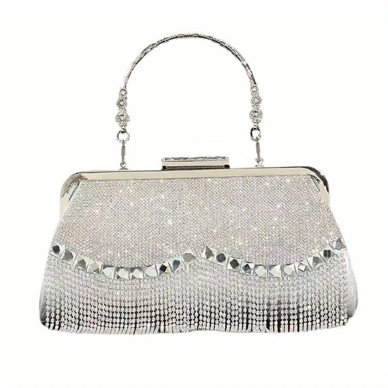 Glitter Rhinestone Handbag Satchel Bag for Party