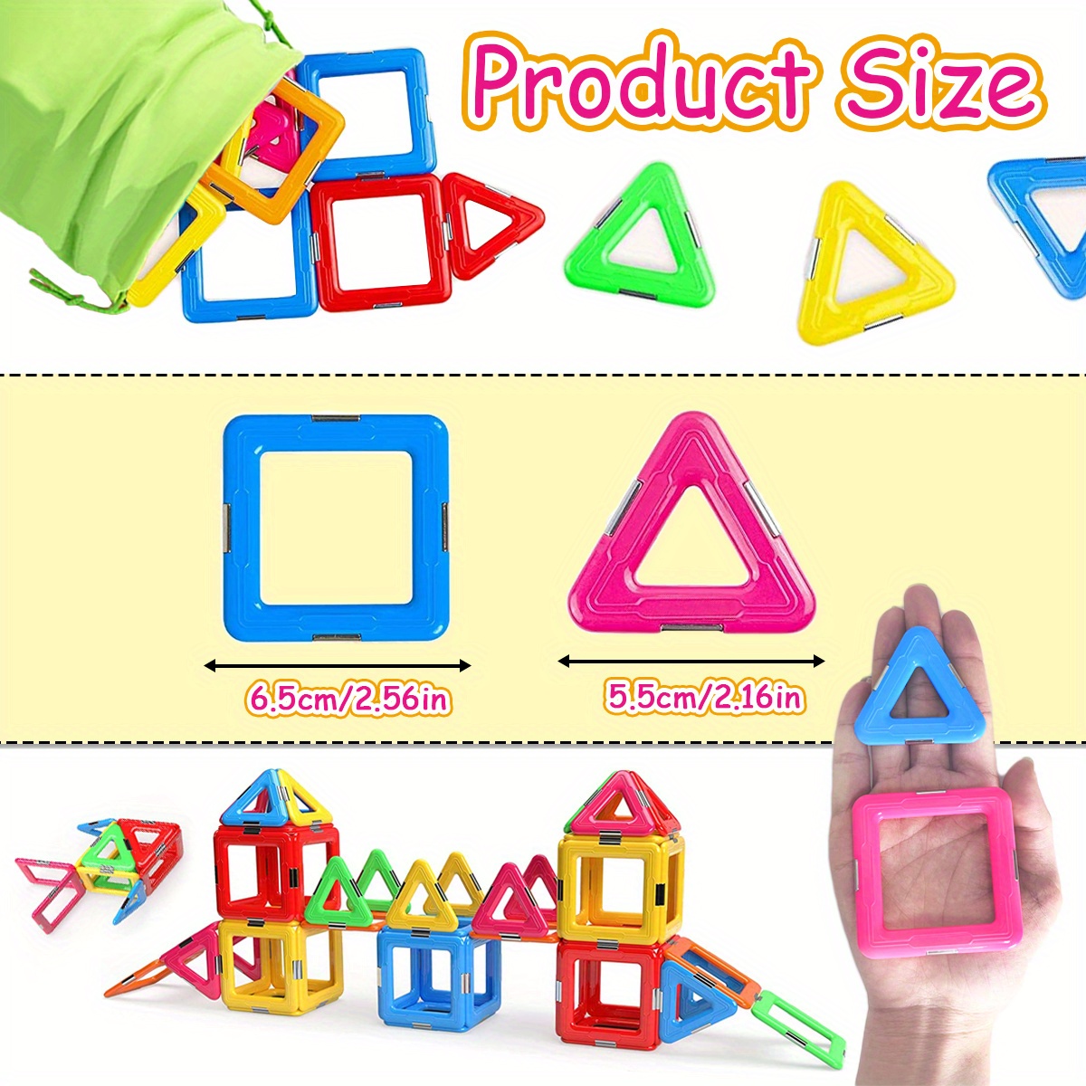 magnetic building blocks big size stem toys learning educational constructor set magnet toys for children toys for kids birthday gifts magnet tiles easter gift details 4