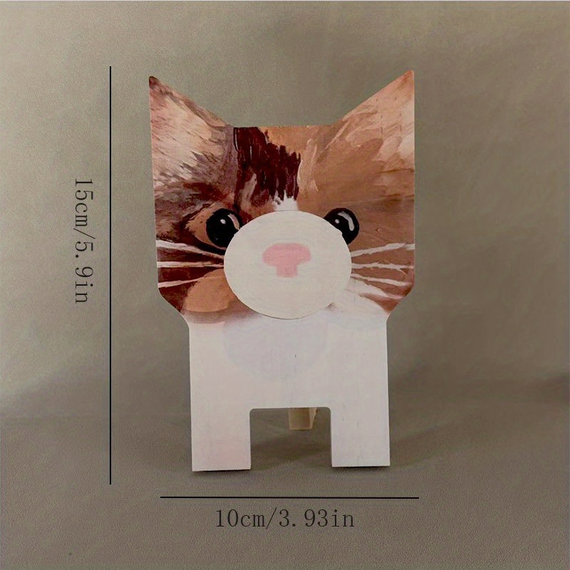 Hand-Painted Cat Tabletop Eyeglass Holder Stand