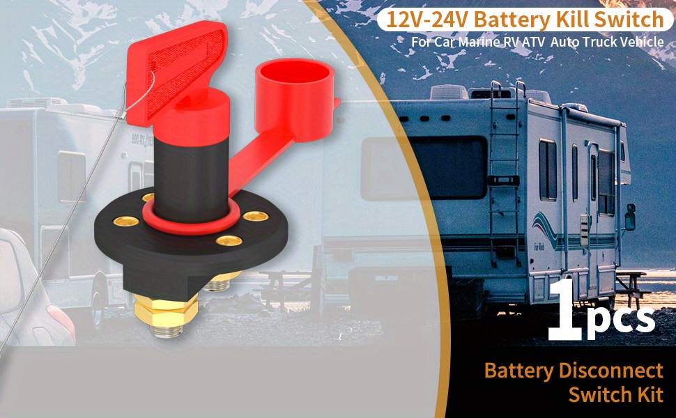 Commutateur Isolateur de Batterie 12V/24V,Coupe Circuit Batterie