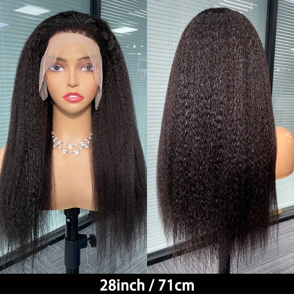 Straight Human Hair Wigs Glueless 4c Edges 13x4 - Temu