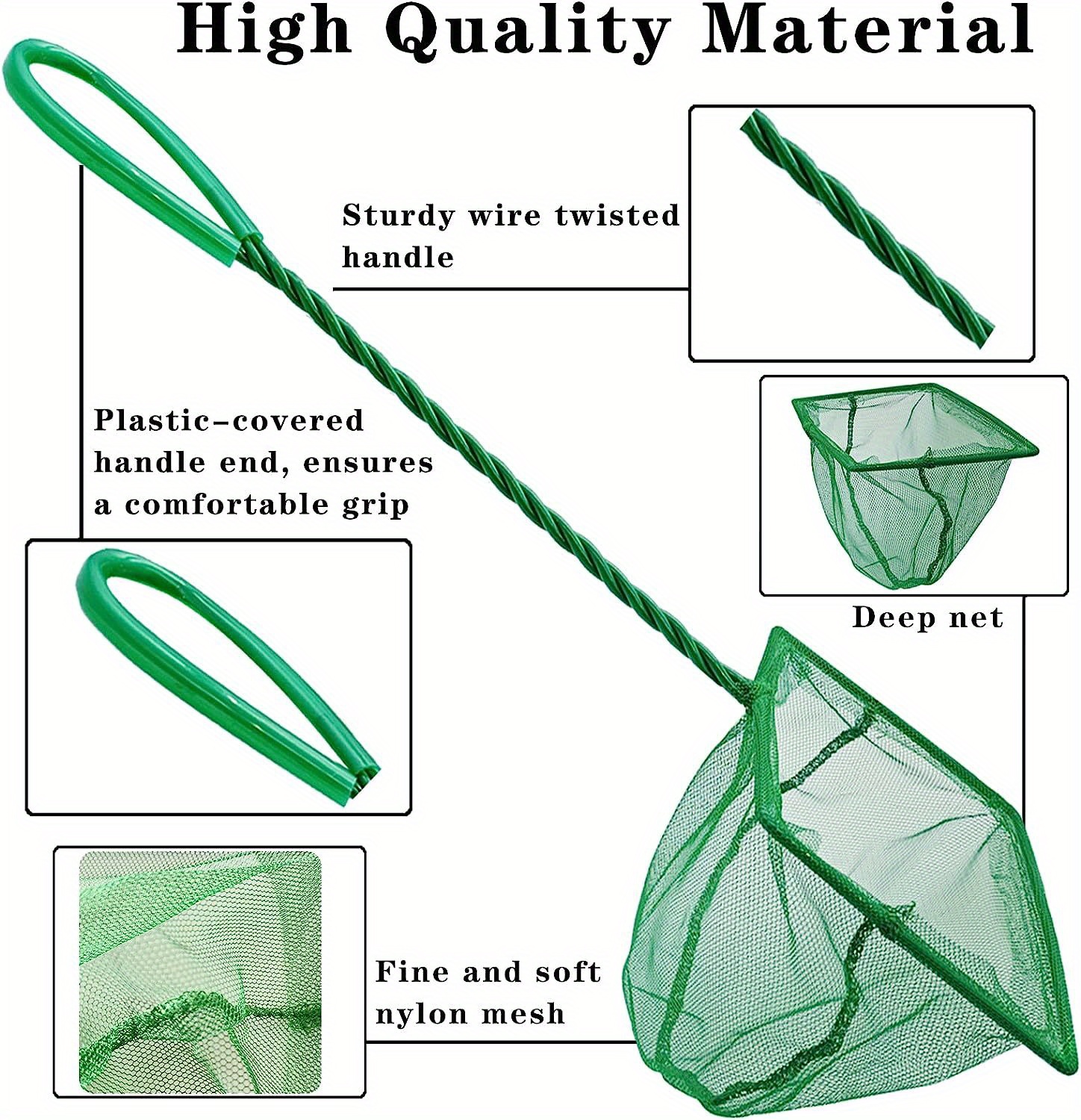 Aquarium Fish Net Dia 3in Fine Mesh Skimmer Durable Strong and Safe for  Cleaning Fishing Small Fish and Shrimps Aquarium Net Fine Mesh Cleaning  Small