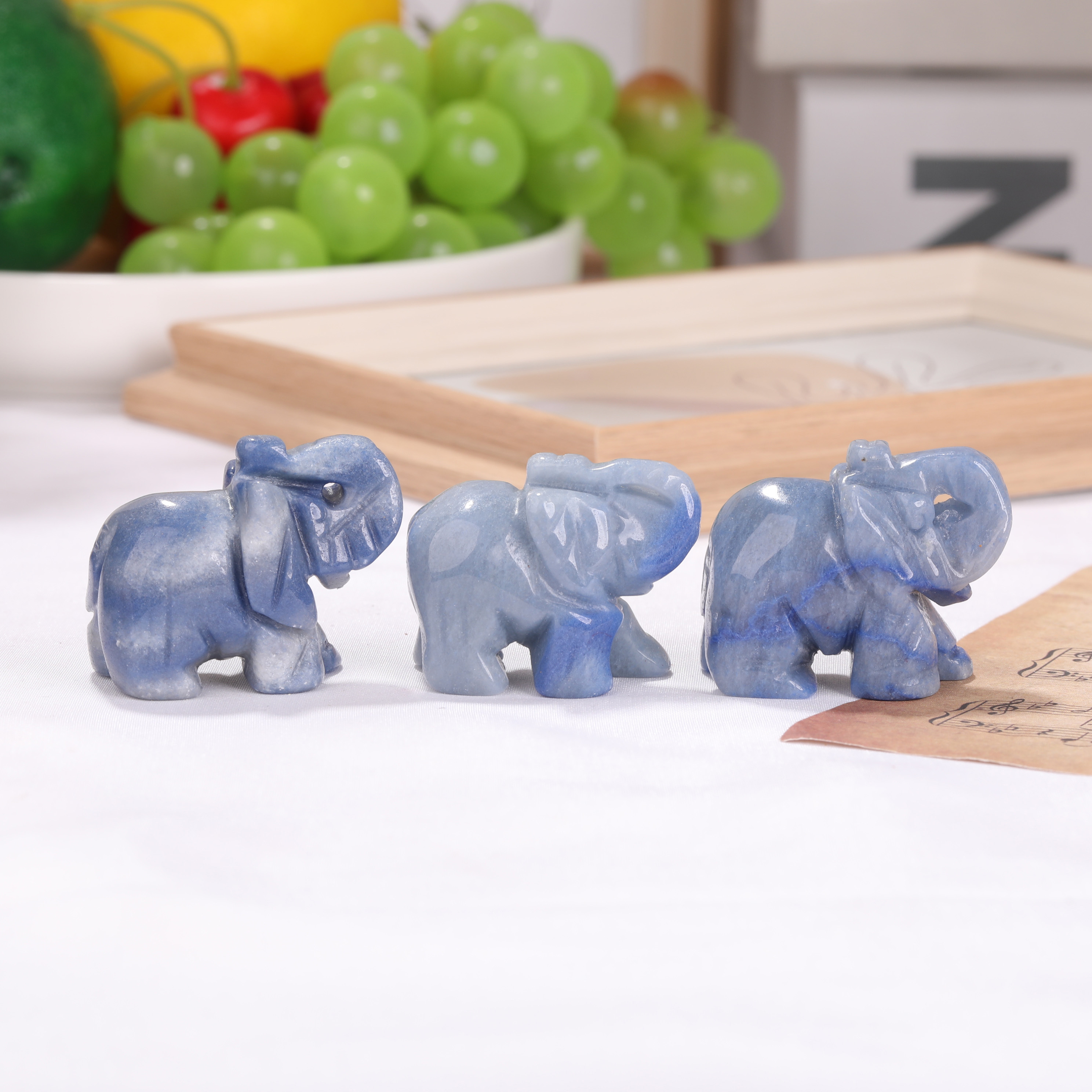 High Quality Hand Carved Crystal Elephant Figurine Smart - Temu