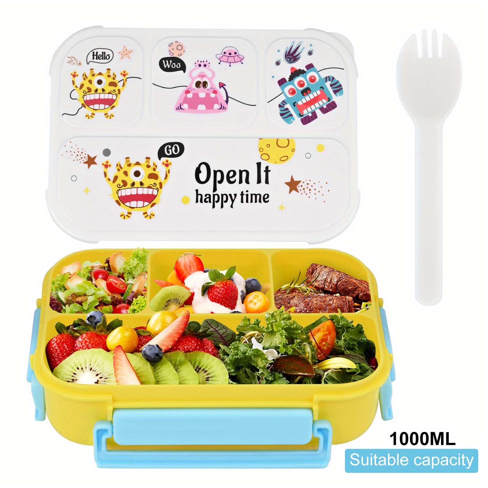 Hot Selling Portable Creative Lunch Four Compartments Box Bento