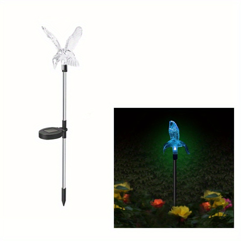 1pc Solar Butterfly Dragonfly Bird Light Outdoor Lawn Light Yard