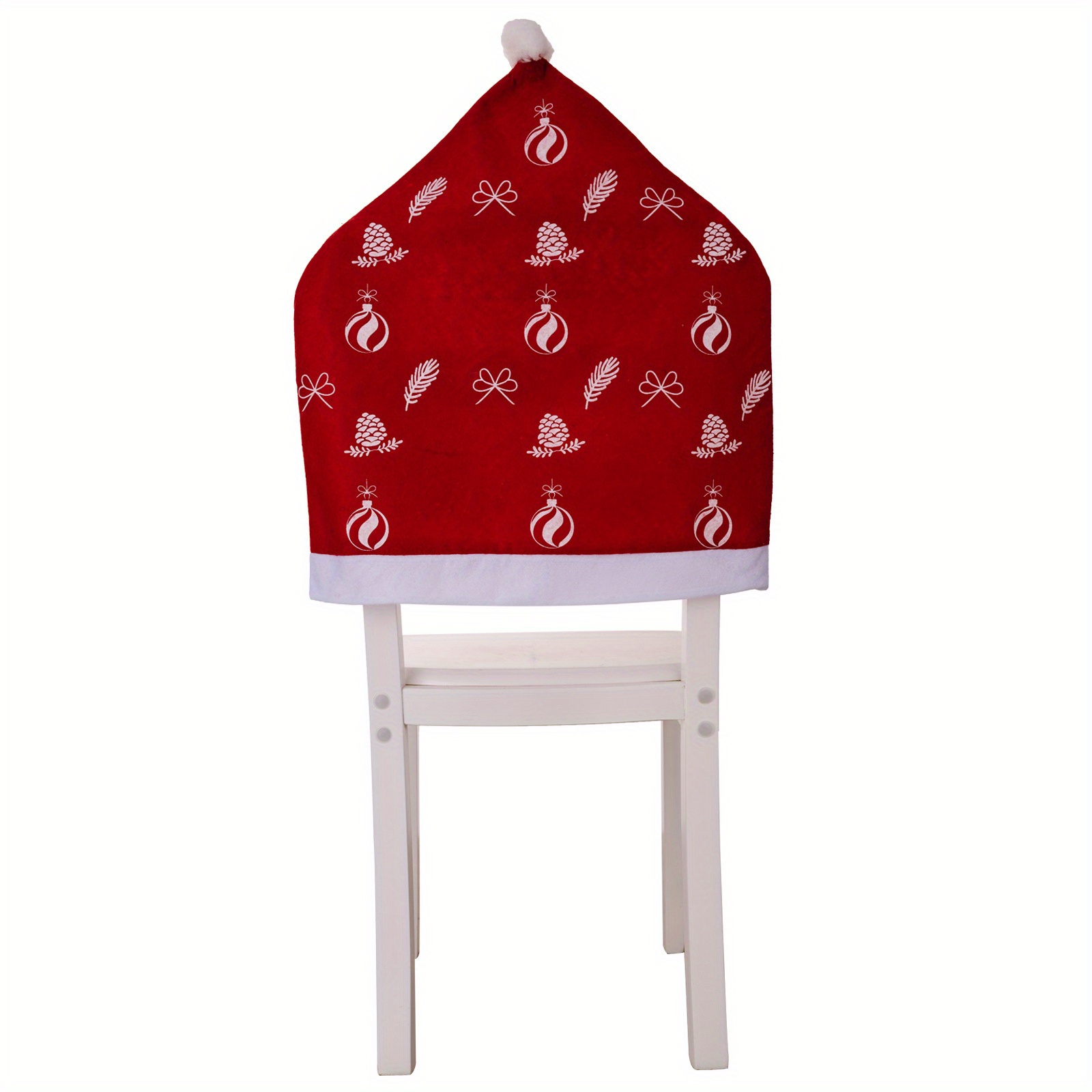 Santa's hat plush chair cover hot sale