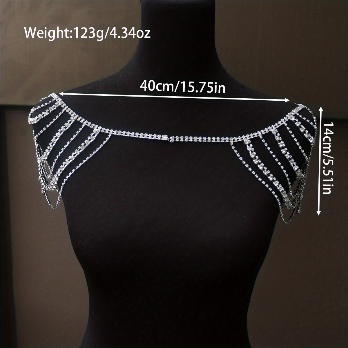 fashionable multi layer water diamond tassel shoulder chain for hot     parties   a touch of   to the bridal look   details 3