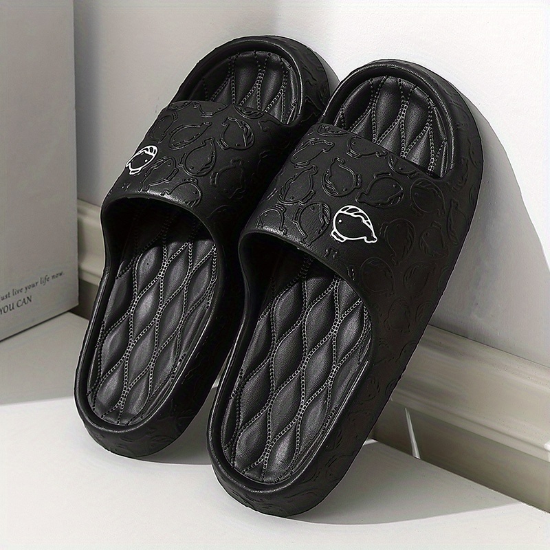 Men's Cloud Slides Pillow Sliders, Casual Non Slip Slippers, Open Toe Shoes  With Embossed Whale For Indoor Outdoor Beach Shower, Spring And Summer -  Temu France