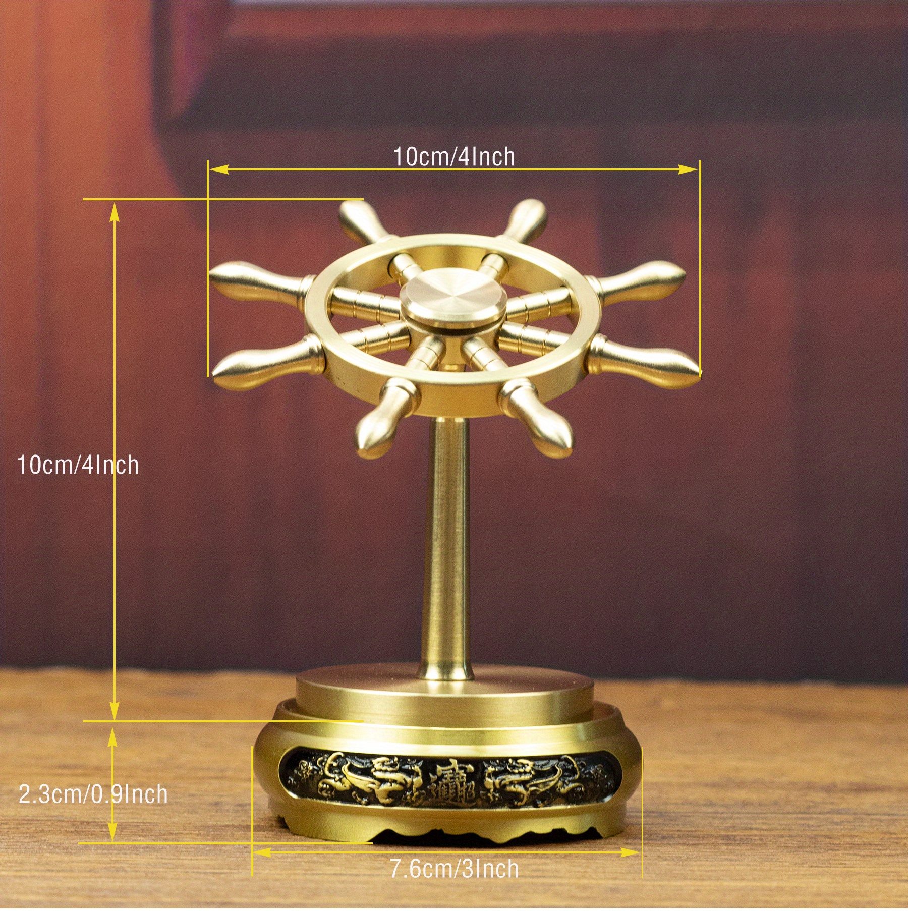 Brass Smooth Sailing Creative Desk Display Artifact Rudder - Temu