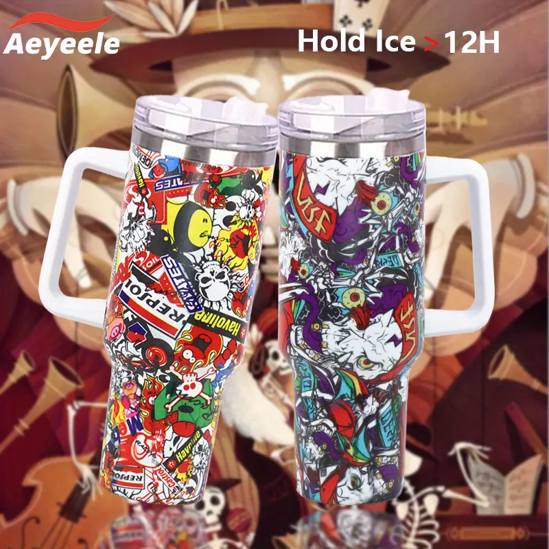Aeyeele Skull Print Water Bottles, Large Capacity Reusable Vacuum Tumbler,  Double Layer Stainless Steel Insulated Drinking Cup With Lid And Straw For  Men Women Outdoor Camping Hiking Driving, Halloween & Day Of
