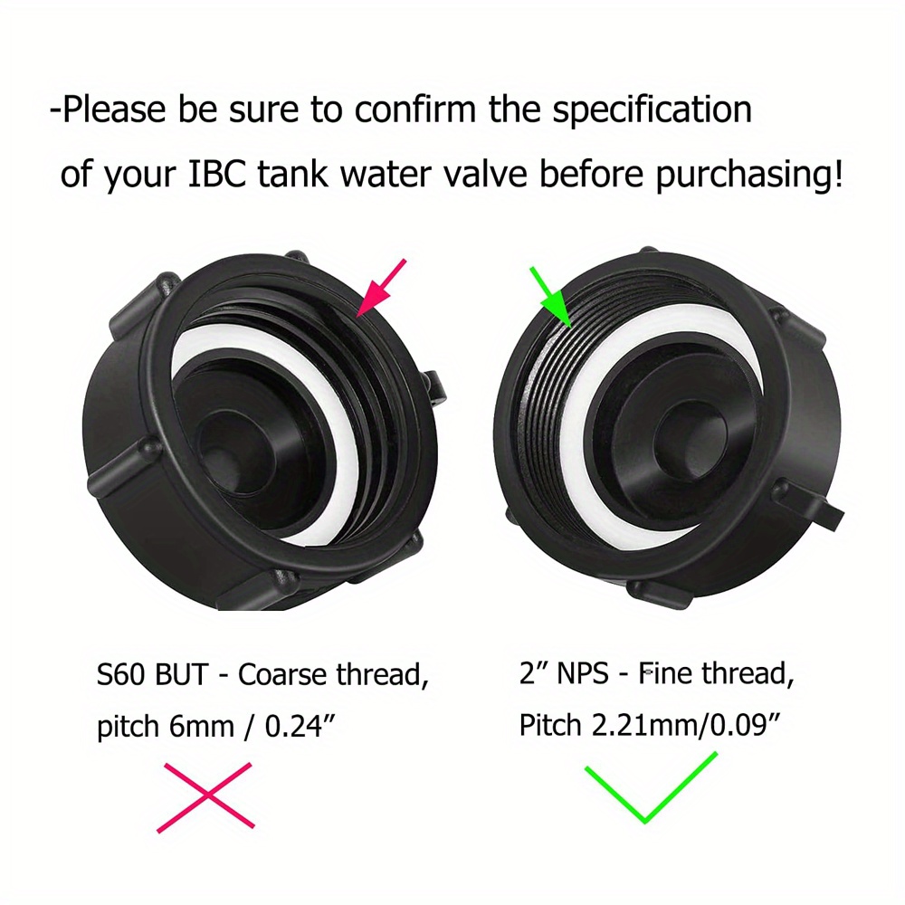275 Ibc Tote Adapter, Npt (nps) Fine Thread X Male Garden Hose