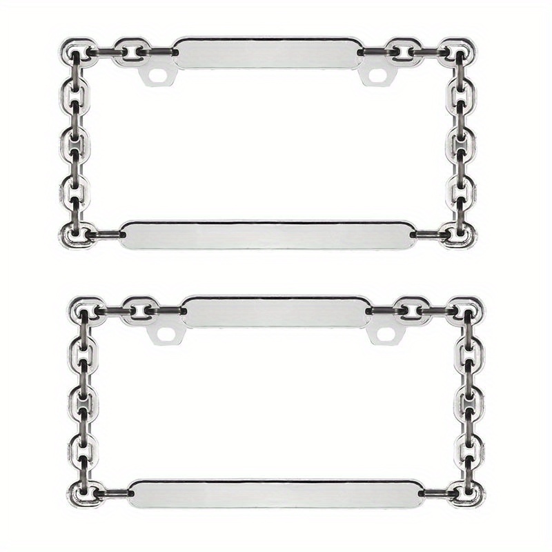 chain license plate frame chrome automotive - Temu United Kingdom