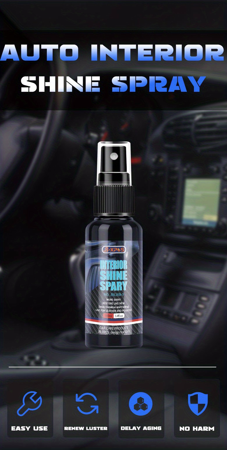 Car Interior Spray Plástico Cuero Restaurador - Temu