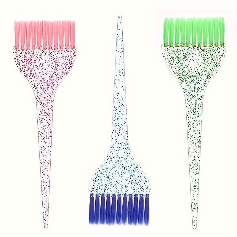 Glittering hair dye brush, stylish soft bristles, professional salon hair  dye tool, hair coloring brush