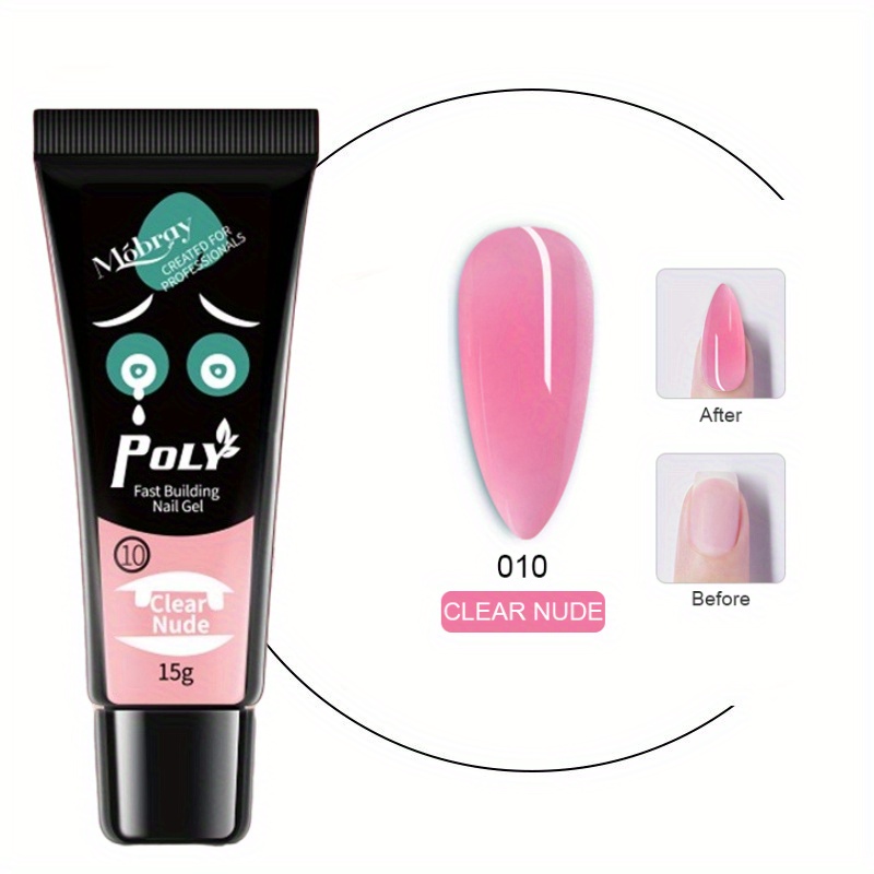 Pink Clear Poly Extension Gel Fast Building Gel For Beginners