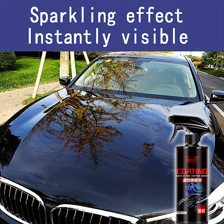 500ml Car Quick Effect Coating Agent, Nano-coating Crystal Agent, Car Paint  Waxing Spray Coating Glass Hydrophobic Polishing Paint Cleaner