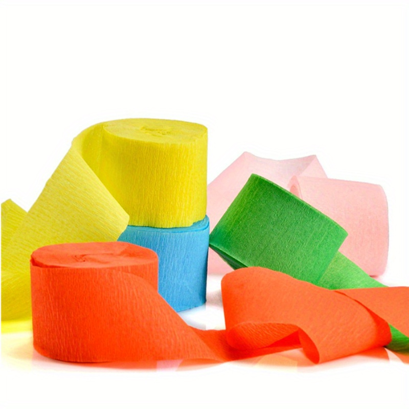 Colorful Crepe Paper Roll Set Pattern Paper Roll - Temu