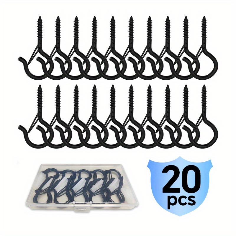 20pcs Q Hanger Hooks for Outdoor String Lights, Christmas Light Hooks with  Screw, Indoor Outdoor Light Hooks Clips for Hanging String Lights Fairy