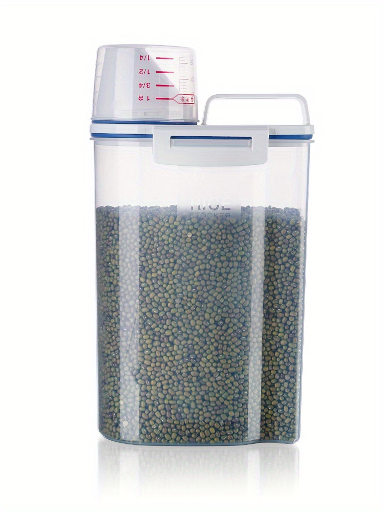 1pc moisture proof and insect proof rice bucket with nozzle large capacity cereal container for rice cereals grains flours pet food and household storage airtight rice dispenser and food storage jar for kitchen supplies details 2