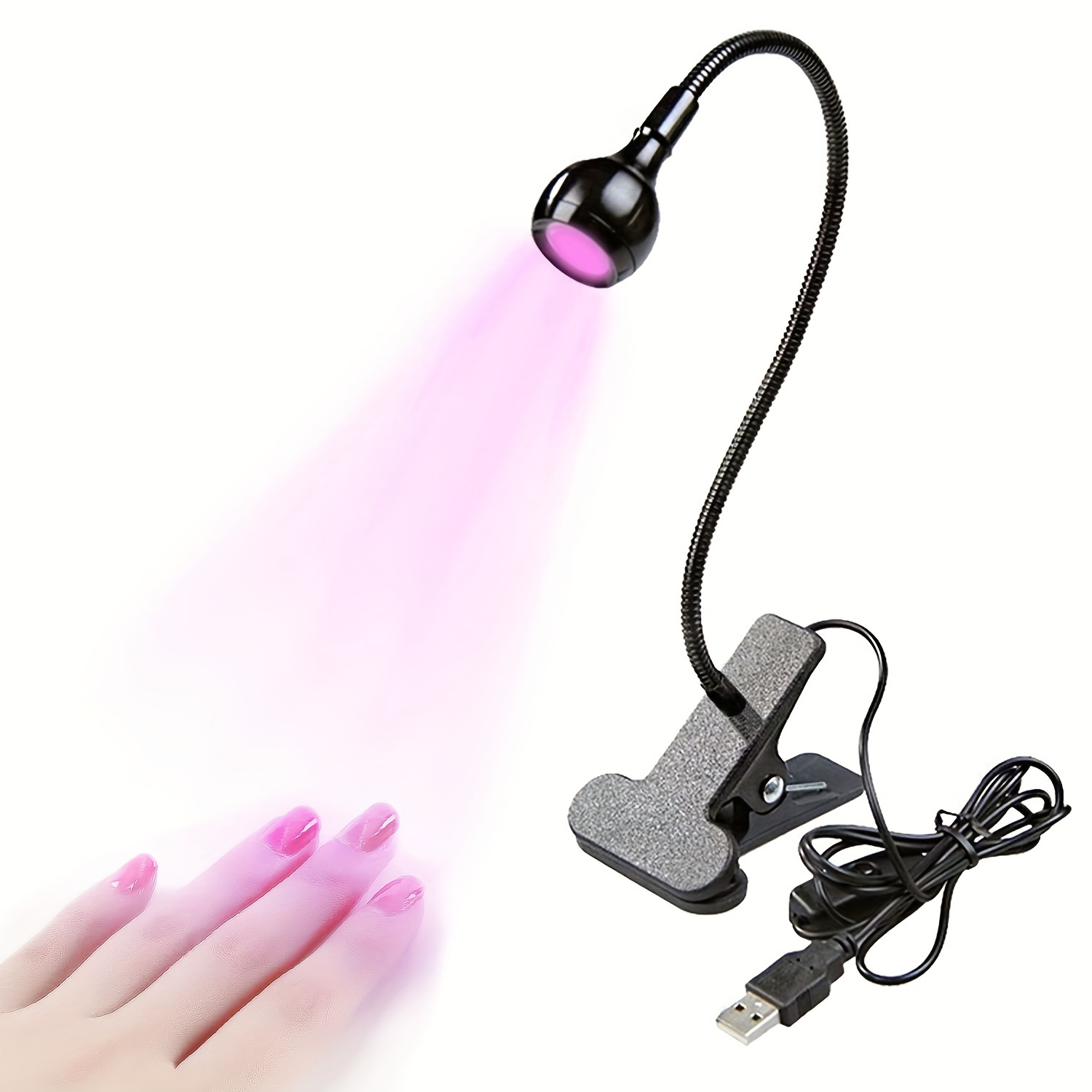 Uv Led Nail Lamp With Phone Holder 4 Gears Gooseneck Uv Light For Gel Nails  Usb Gel X Nail Lamp For Gel Polish Nail - Temu