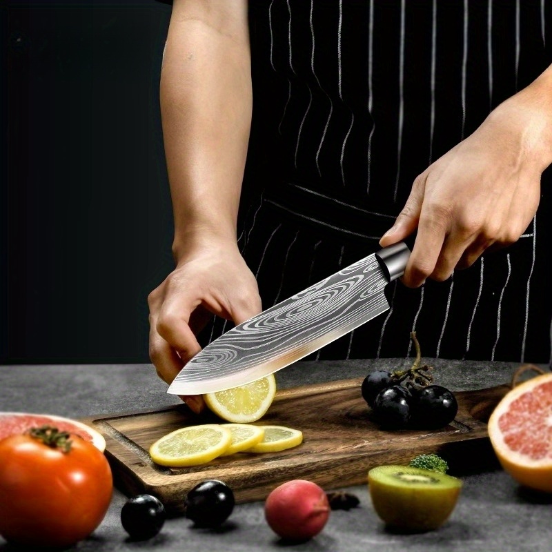 Damascus Kitchen Knife Set Kitchenware Set Chef Knife Fruit - Temu