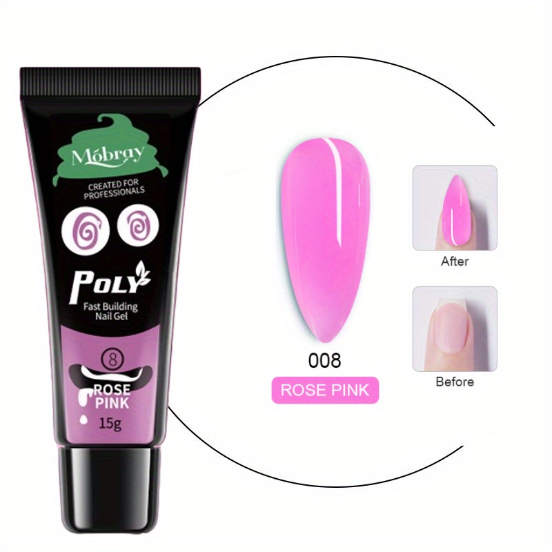 Pink Clear Poly Extension Gel Fast Building Gel For Beginners