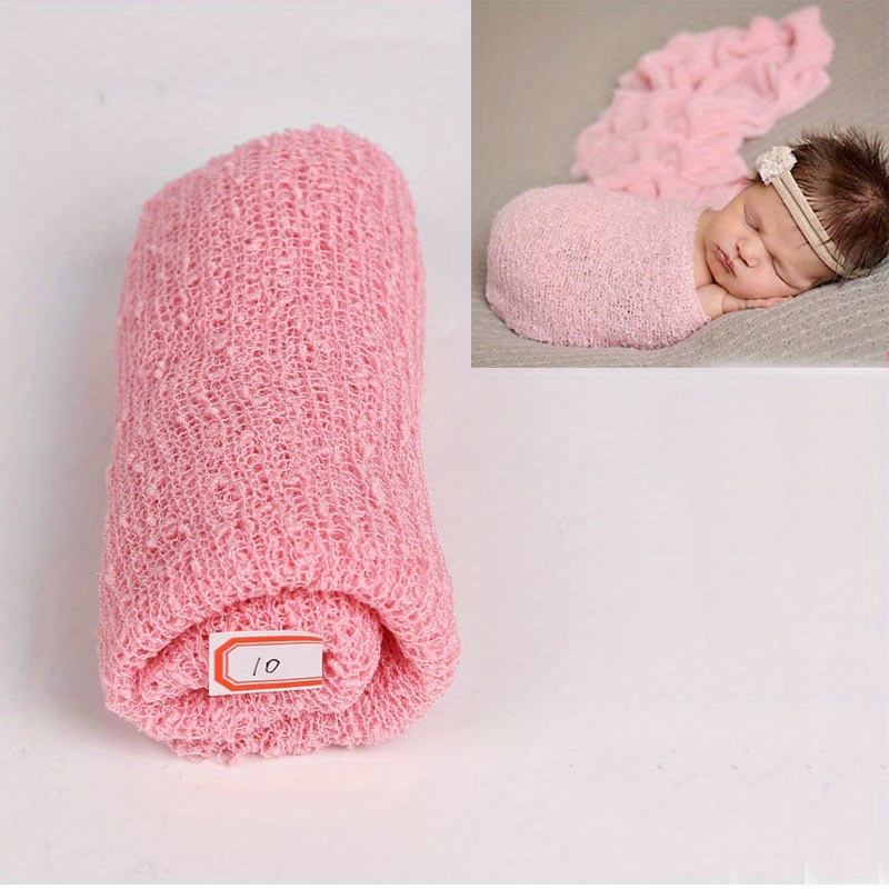 newborn baby photo wrap elastic gauze wrap cloth studio photography props baby milestone commemorative photo wrap details 4