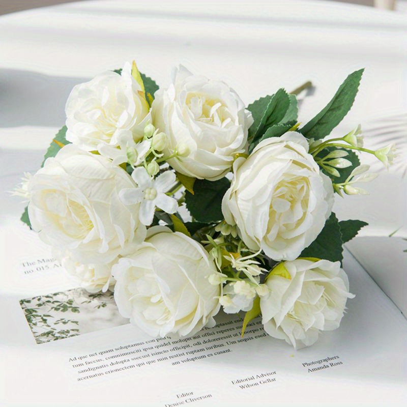  Carlita's Blooms 15 rosas artificiales de seda, ramo de flores  artificiales de color desnudo, flores de rosas largas, para arreglos de  bodas, centros de mesa, fiestas, decoración del hogar y la