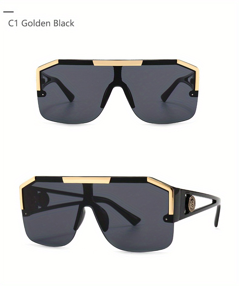 Mens Fashion Oversized Square Vintage Sun Glasses - Jewelry