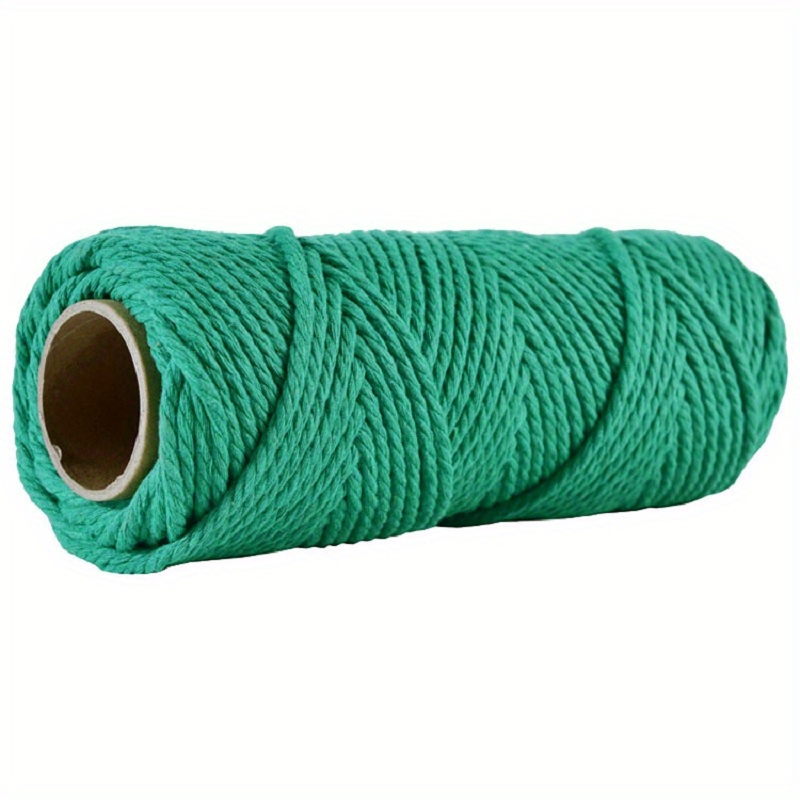 Vtg Macrame Jute String Twine Rope Moss Green King 7 Ply Thailand 200+ Feet  Roll