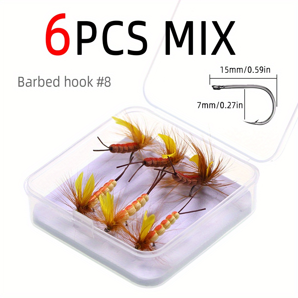 Maxbell 12 Pieces Various Dry Fly Trout Salmon Dry Flies Fishing Lure Set  Insect Style Artificial Bait Single Hook Lures Pesca at Rs 942.00, New  Delhi